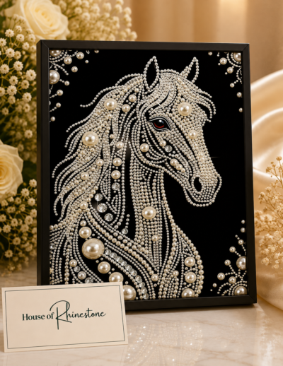Custom Rhinestone Horse Wall Art